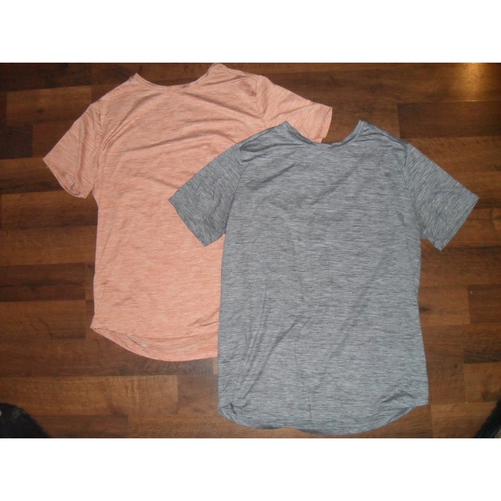 All‎ in Motion Performance Workout Shirt Mens Large Space Dye Gray Orange 2 Pack